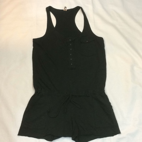 Michael Stars Pants - Michael Stars Black Linen romper